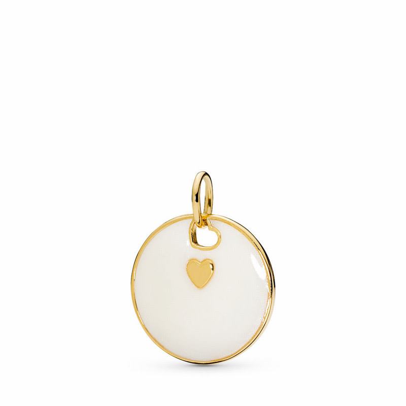 Pandora Shine™ Love Statement Pendant - 18ct Gold Plated/Enamel/Silver - Canada | NL9218JQ